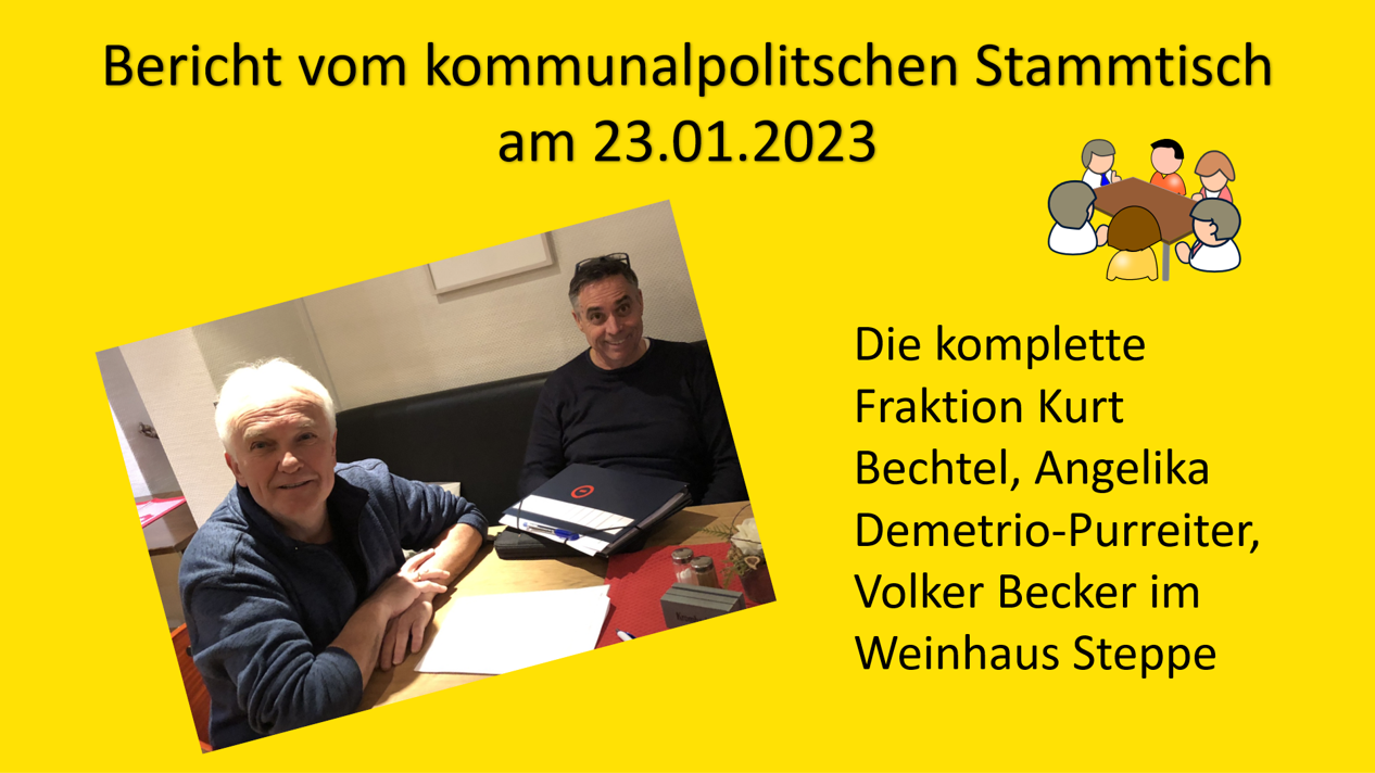 Reger Austausch beim Kommunalpolitischen Stammtisch am 23.01.2023