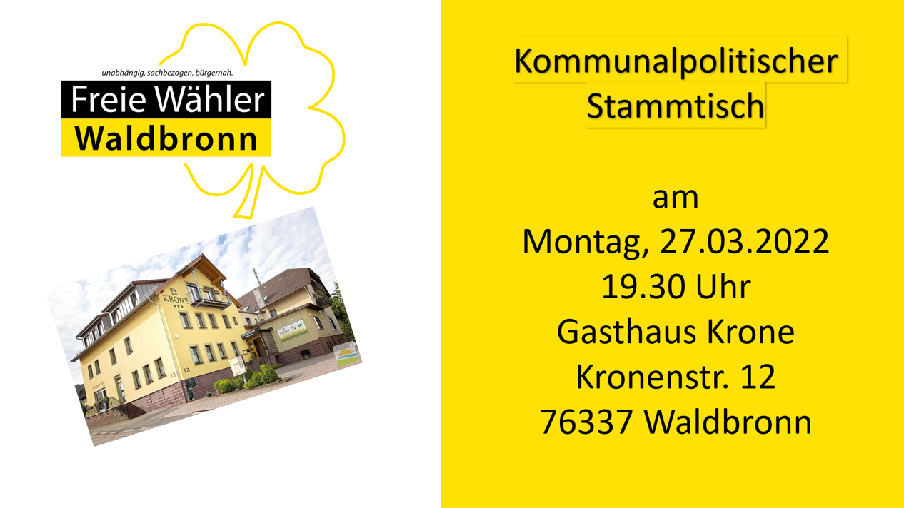 Öffentlicher kommunalpolitischer Stammtisch