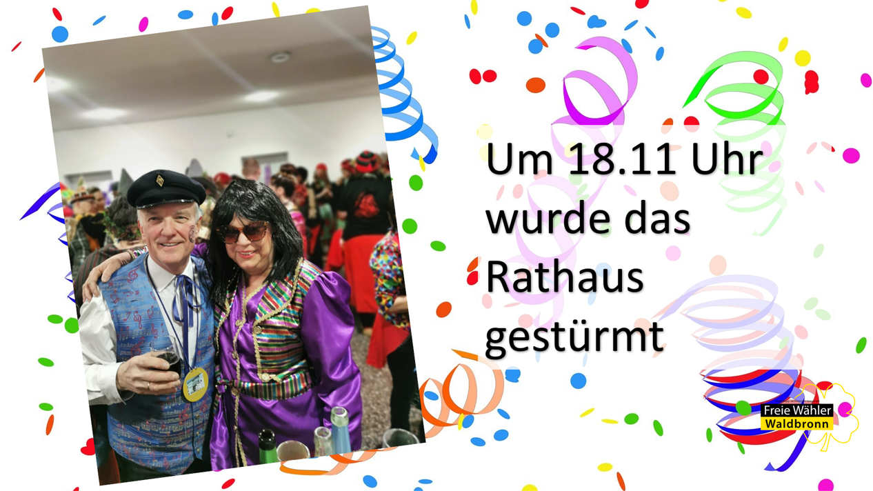 * Närrisches Zusammentreffen im Rathaus