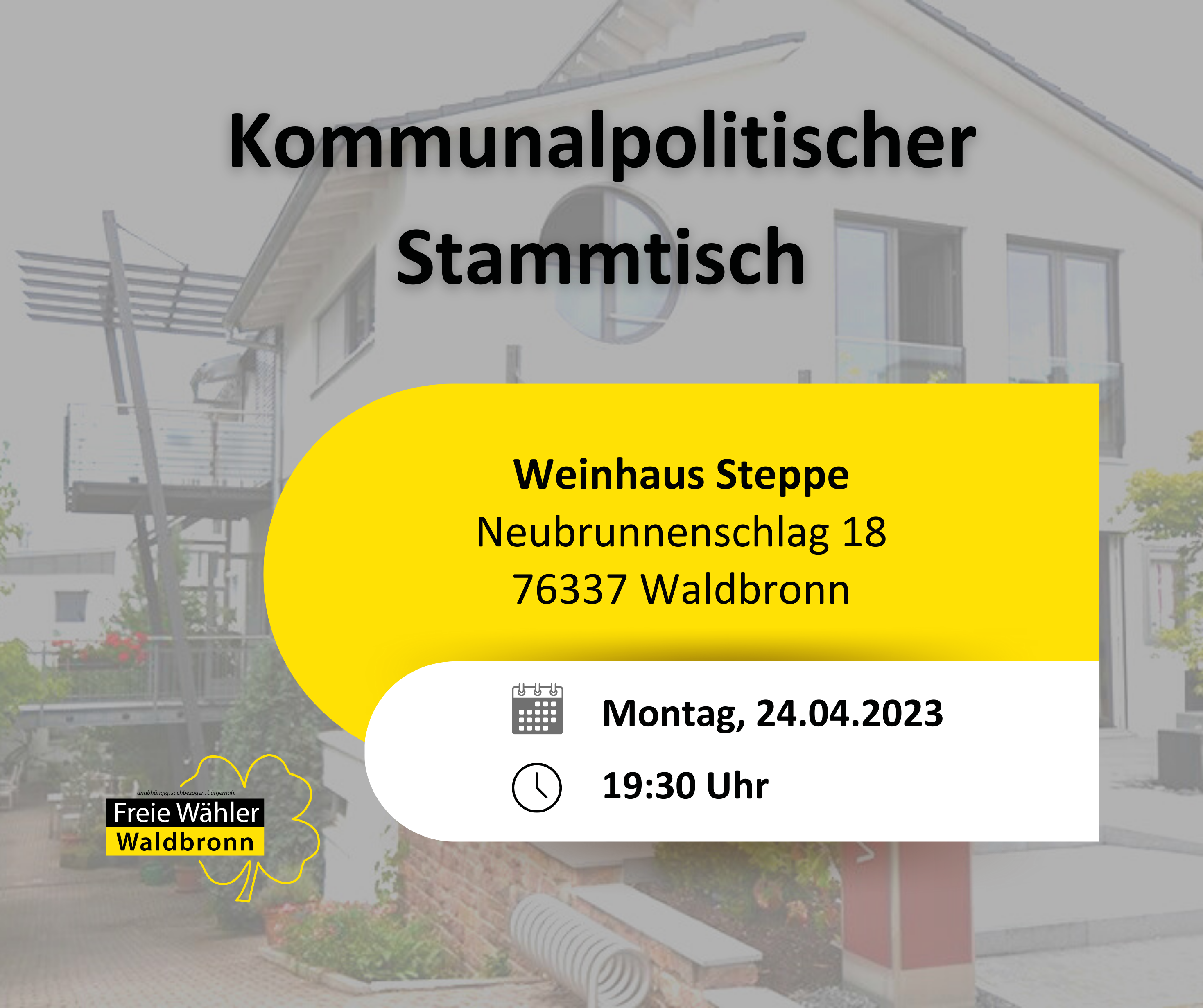 Öffentlicher kommunalpolitischer Stammtisch