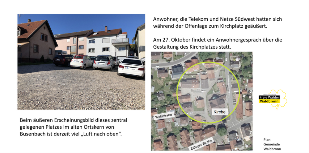Thema: Detailplanung des Kirchplatzes