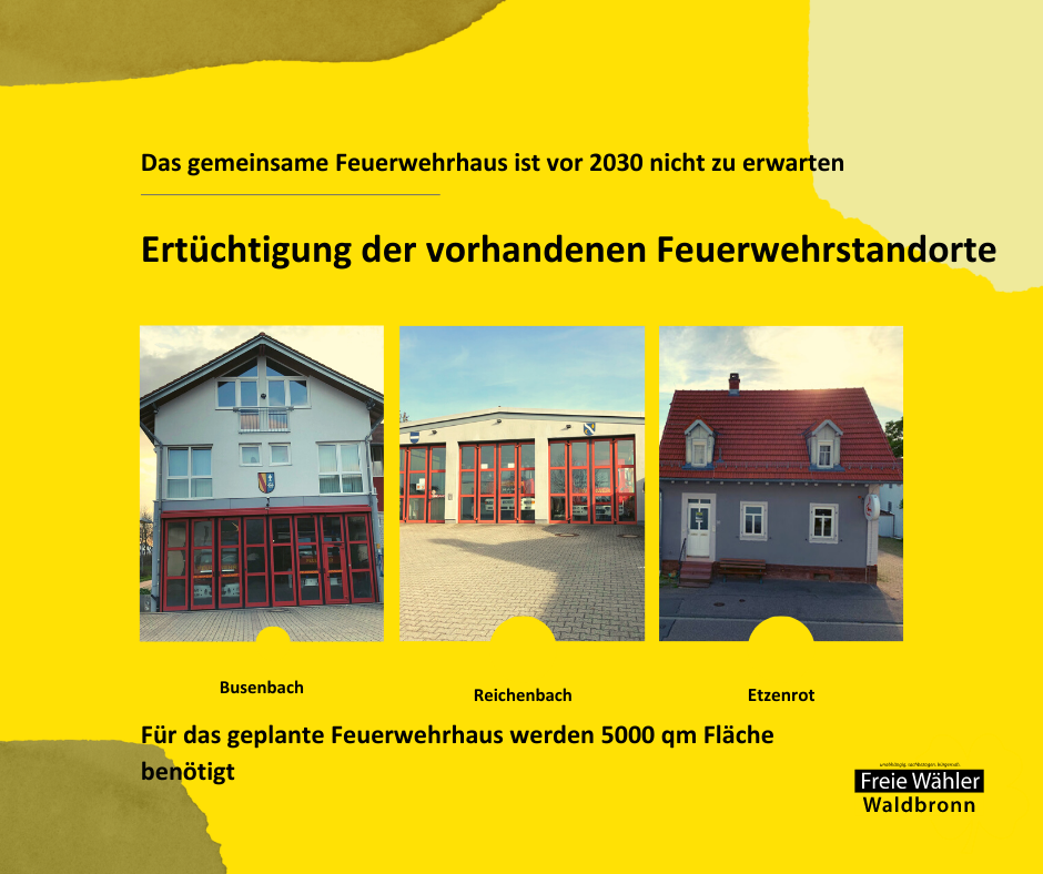 Ertüchtigung der vorhandenen Feuerwehrstandorte