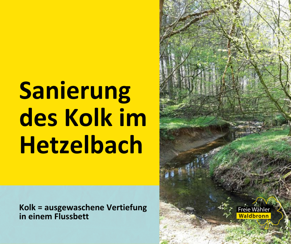 Sanierung des Kolk am Hetzelbach