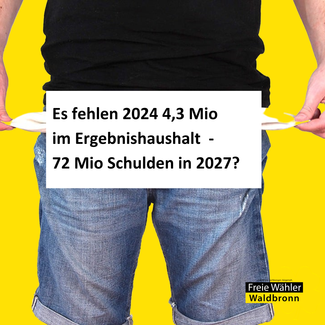 4,3 Mio Euro fehlen im Ergebnishaushalt