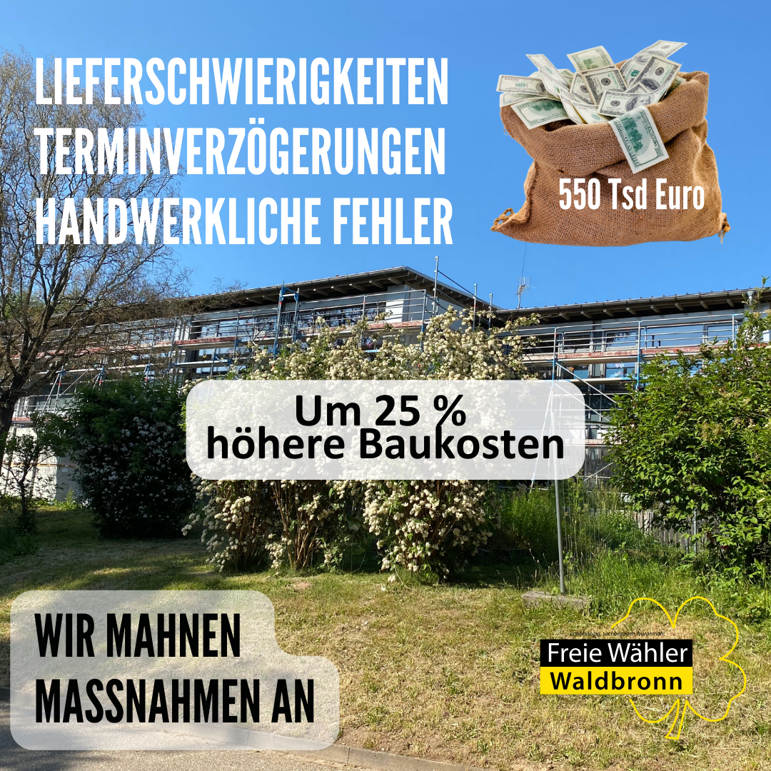 Einer Baukostensteigerung von 25 % im Nachgang einfach zustimmen? – Schwierig!