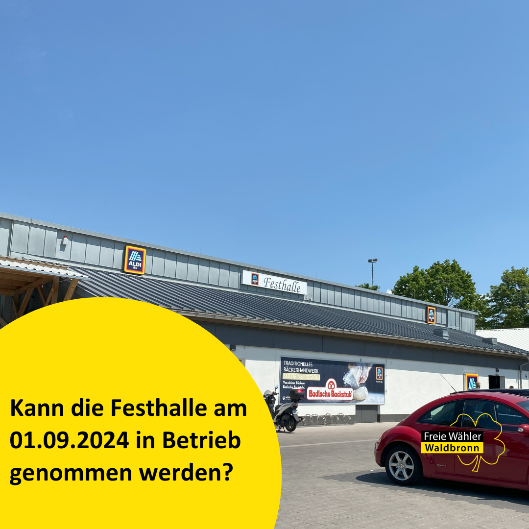 Kann die Festhalle pünktlich wieder in Betrieb genommen werden?