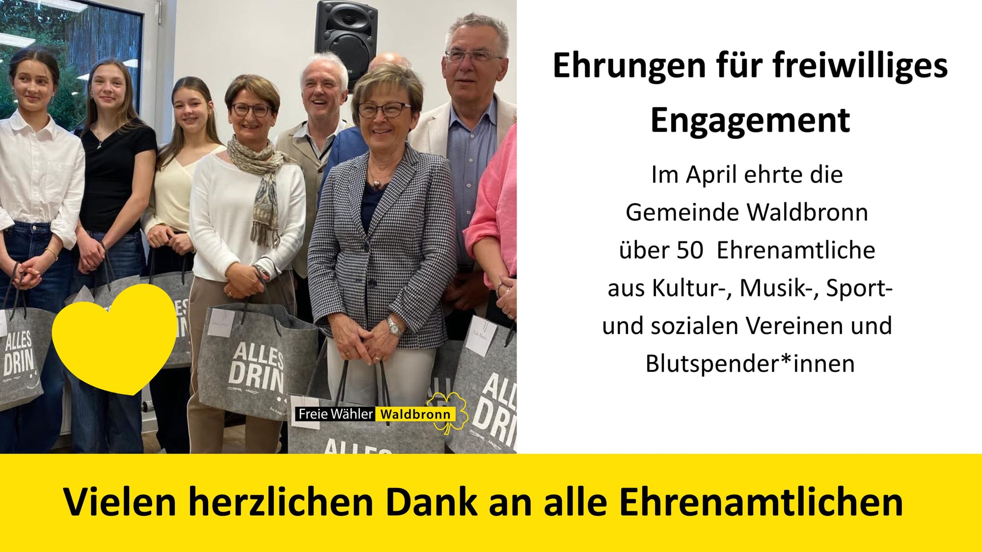 Ehrungsabend der Gemeinde Waldbronn